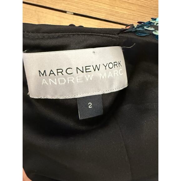 Marc New York‎ Multi Sequin Square Back Sheath Party/ Cocktail Dress Size 2 - Picture 3 of 8